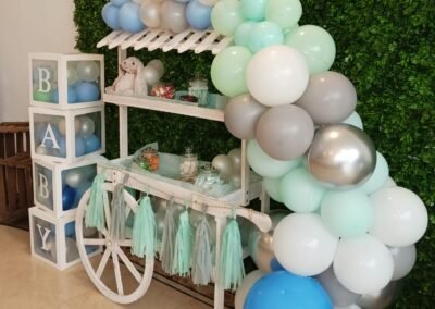 Mesa Dulce Para un Bebe en tonos azules